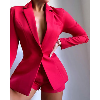 Fashionable X Multicolor Lapel Blazer