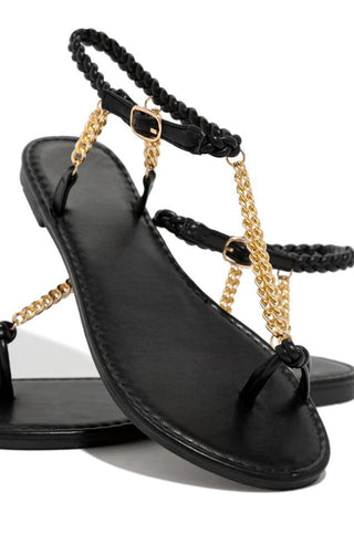 Golden Gleaming Sandals