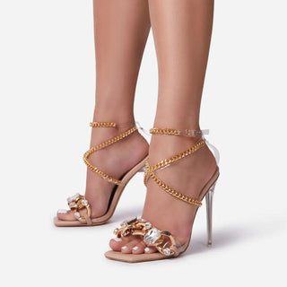 Golden Vixen Snake Heels