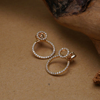Pave X Zircon Earings