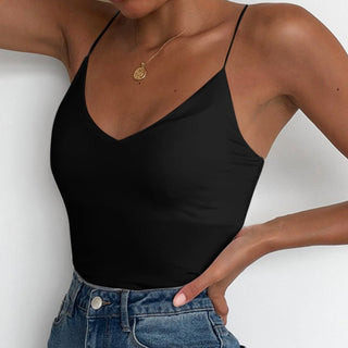 Satin Thin Wild Solid Camis Top