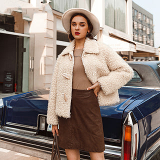 Solid X Plush Fur Jacket