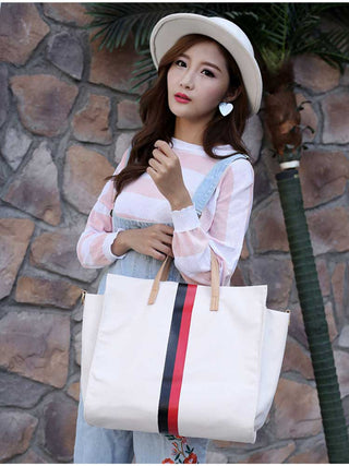Canvas Stripe Tote Bag