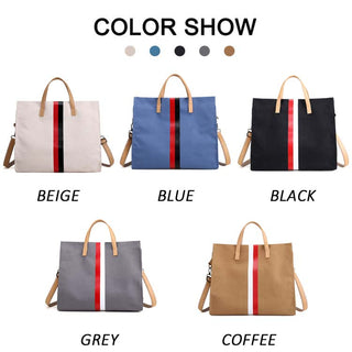 Canvas Stripe Tote Bag