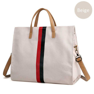 Canvas Stripe Tote Bag