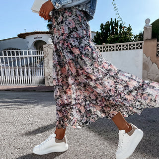 Chiffon X Floral Skirt
