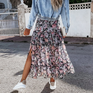 Chiffon X Floral Skirt
