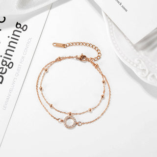 Circle Diamond X Bracelet