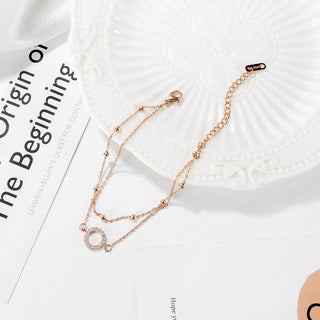 Circle Diamond X Bracelet
