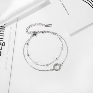 Circle Diamond X Bracelet