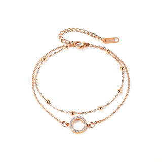 Circle Diamond X Bracelet