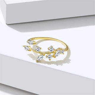 Diamond Leaves Ring