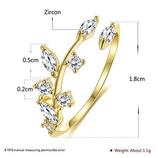 Diamond Leaves Ring
