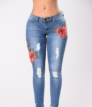 Embroidery X Rose Jeans
