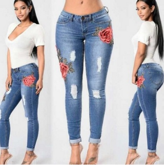 Embroidery X Rose Jeans