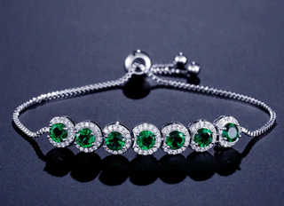 Emerald Zircon X Bracelet
