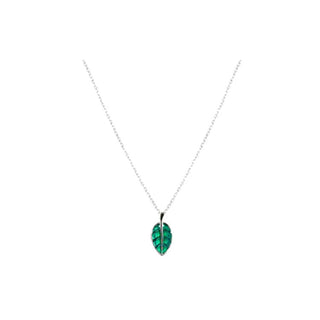 Epoxy Green X Leaf Necklace