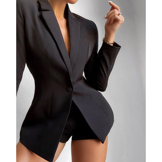 Fashionable X Multicolor Lapel Blazer