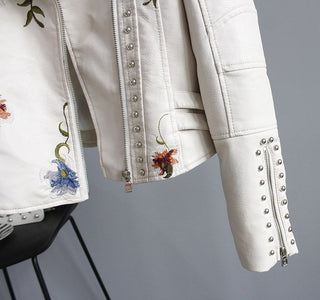 Faux Rosa X Leather Jacket