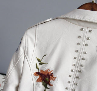 Faux Rosa X Leather Jacket