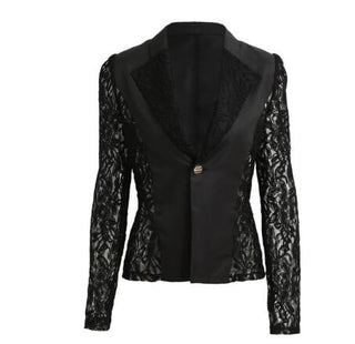 Fowered X Lace panel X blazer