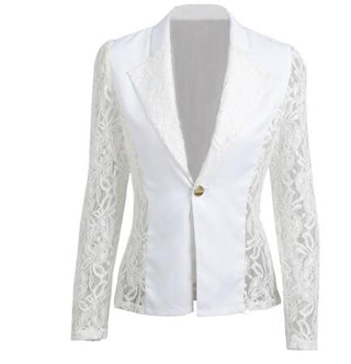 Fowered X Lace panel X blazer