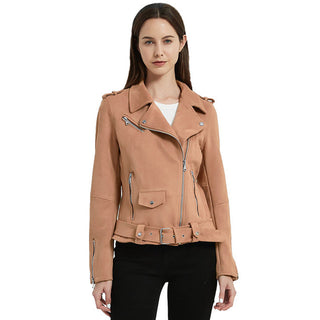 Giolshon Autum X Flowers Leather Jacket