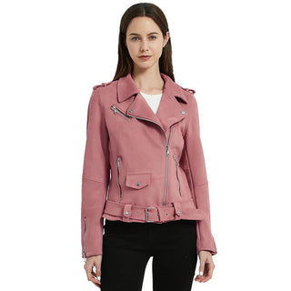 Giolshon Autum X Flowers Leather Jacket
