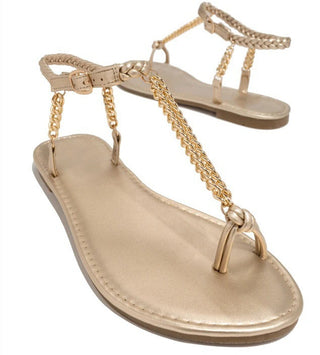Golden Gleaming Sandals