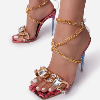 Golden Vixen Snake Heels