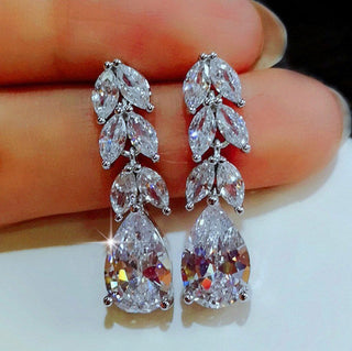 Leaves X Diamond Earing