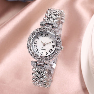 Luxury Diamond Watch & Diamond Bracelet X Quartz