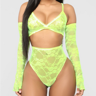 Neon X Three-point X strap lingerie