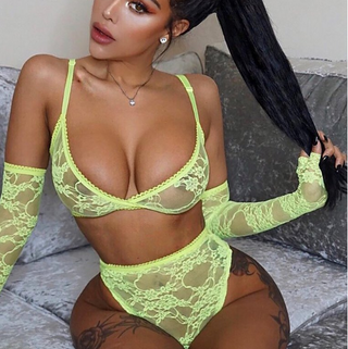 Neon X Three-point X strap lingerie