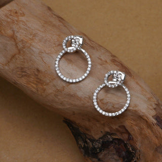 Pave X Zircon Earings
