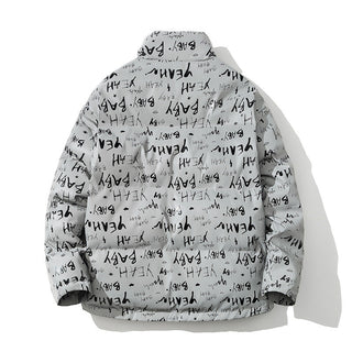 Reflective Letter X Padded Jacket