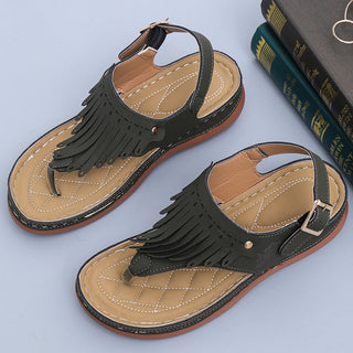 Roman Cedar Wedge X Beach Sandals