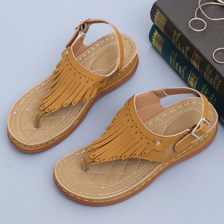 Roman Cedar Wedge X Beach Sandals
