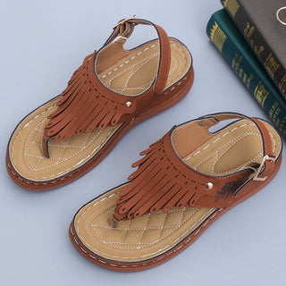Roman Cedar Wedge X Beach Sandals