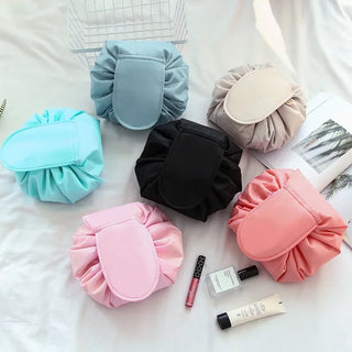 Travel-Ready Women's Makeup Organizer: Waterproof Pouch with Drawstring Closure