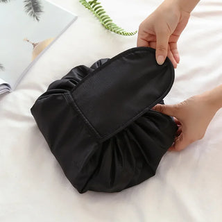 Travel-Ready Women's Makeup Organizer: Waterproof Pouch with Drawstring Closure