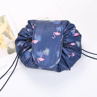 Travel-Ready Women's Makeup Organizer: Waterproof Pouch with Drawstring Closure