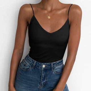 Satin Thin Wild Solid Camis Top