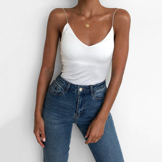 Satin Thin Wild Solid Camis Top