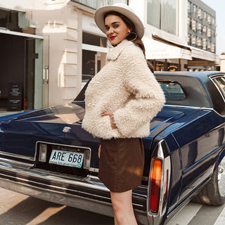 Solid X Plush Fur Jacket