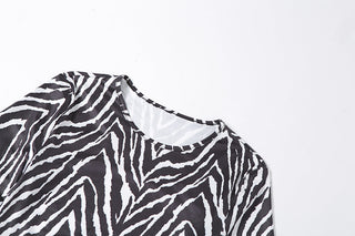 Striped Zebra Print X Top